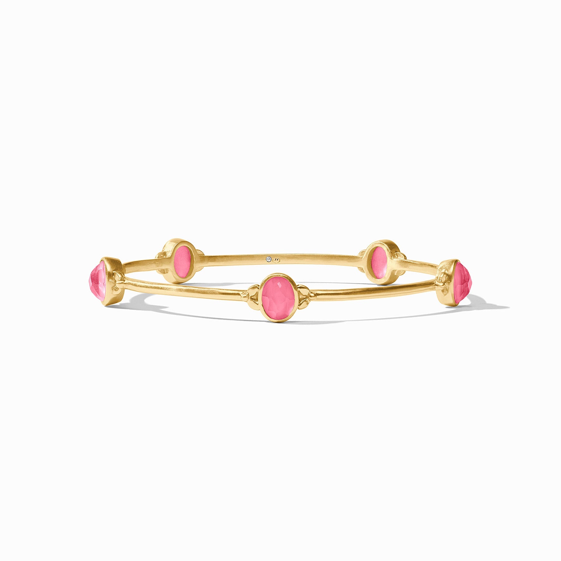 Julie Vos - Ainsley Stone Bangle, Iridescent Peony Pink / Large