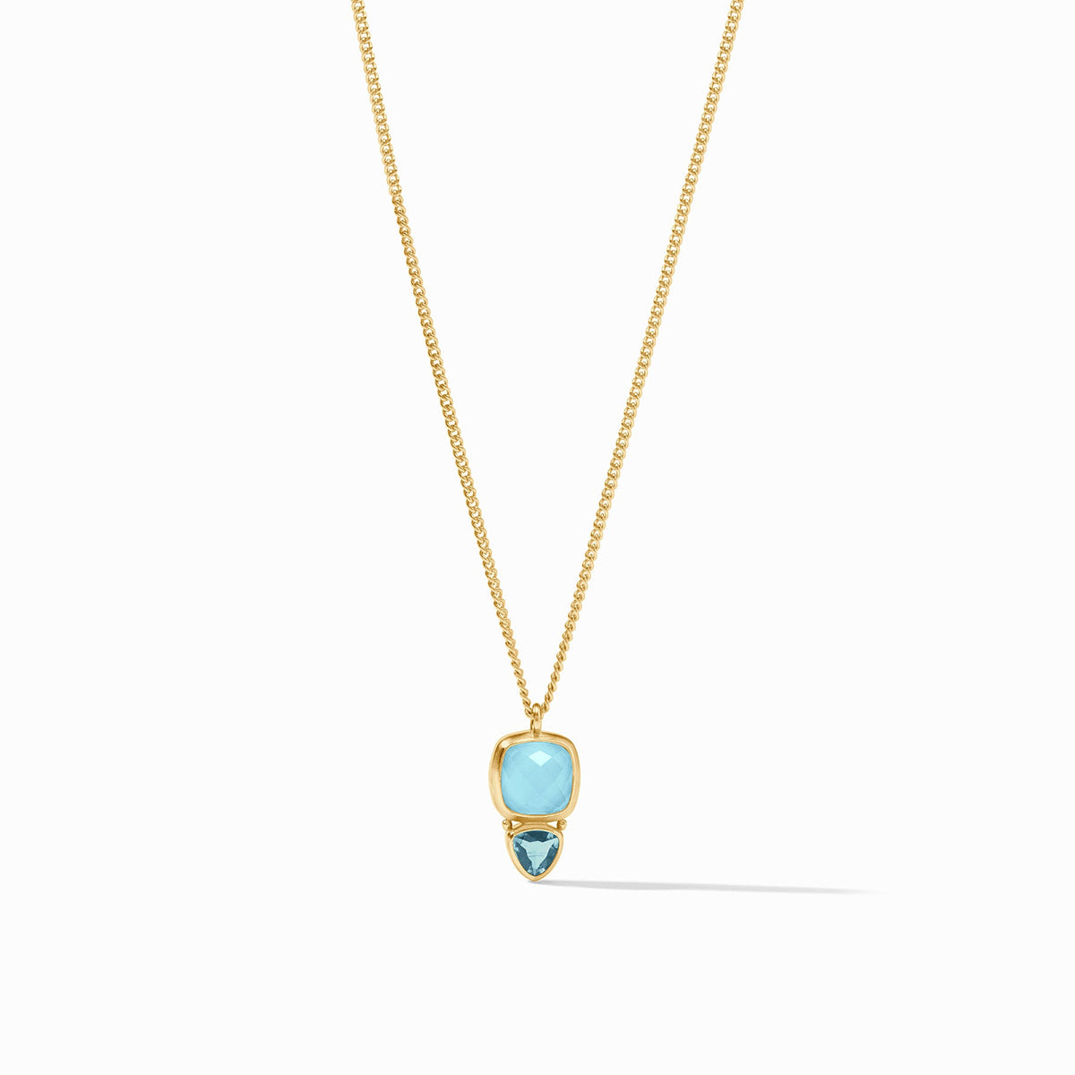 Julie Vos - Aquitaine Duo Delicate Necklace, Iridescent Capri Blue