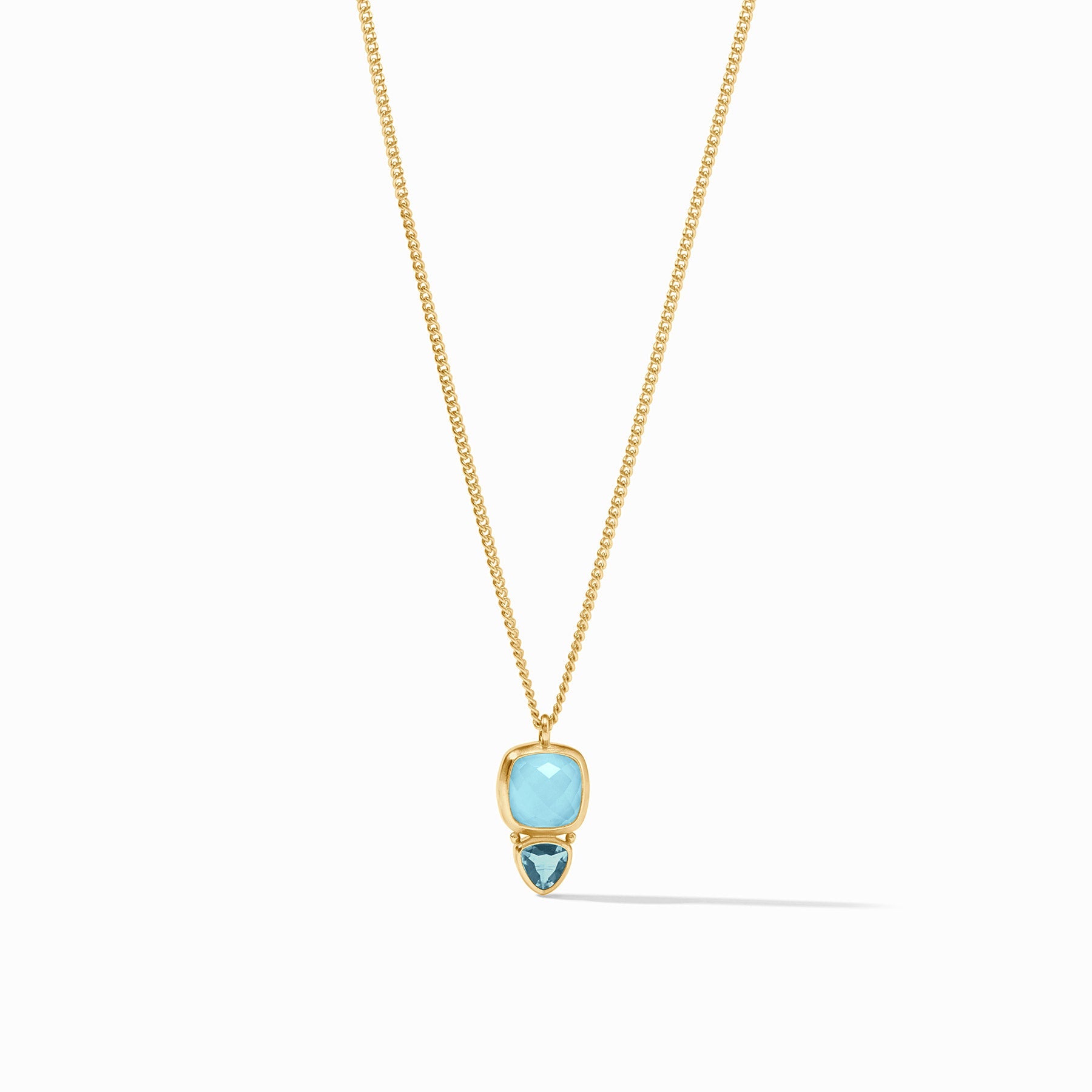 Julie Vos - Aquitaine Duo Delicate Necklace, Iridescent Capri Blue