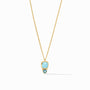 Julie Vos - Aquitaine Duo Delicate Necklace, Iridescent Capri Blue