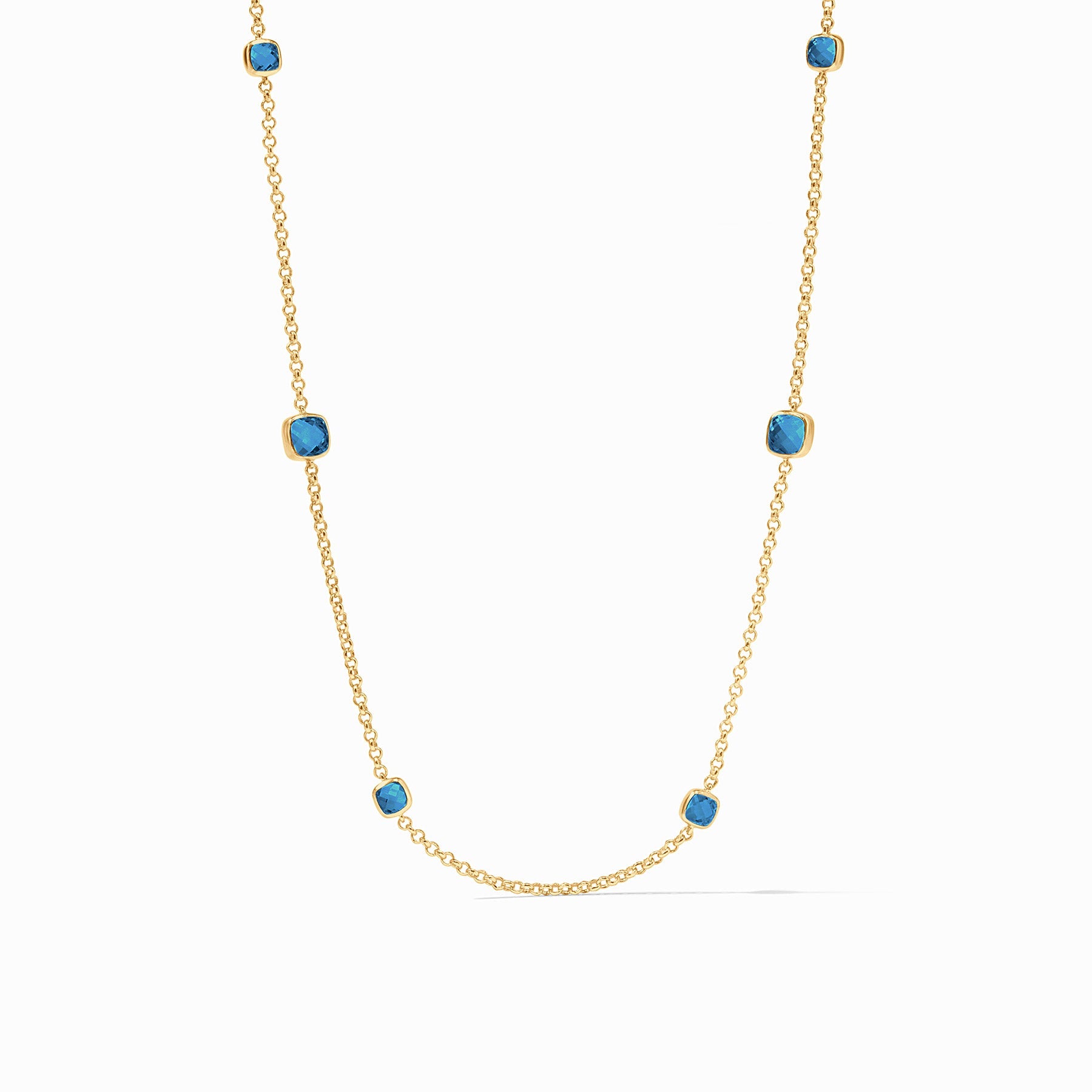 Julie Vos - Aquitaine Station Necklace, Capri Blue