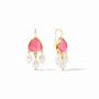 Julie Vos - Aquitaine Chandelier Earring, Iridescent Peony Pink
