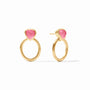 Julie Vos - Aquitaine Demi Doorknocker Earring, Iridescent Peony Pink