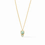 Julie Vos - Aquitaine Duo Delicate Necklace, Iridescent Aquamarine Blue