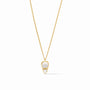 Julie Vos - Aquitaine Duo Delicate Necklace, Iridescent Clear Crystal