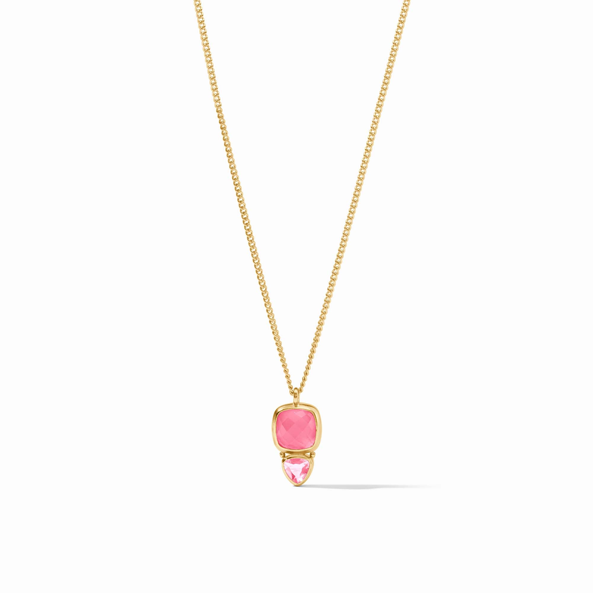 Julie Vos - Aquitaine Duo Delicate Necklace, Iridescent Peony Pink