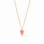 Julie Vos - Aquitaine Duo Delicate Necklace, Iridescent Peony Pink