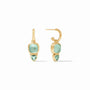 Julie Vos - Aquitaine Duo Hoop &amp; Charm Earring, Iridescent Aquamarine Blue