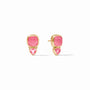 Julie Vos - Aquitaine Duo Stud, Iridescent Peony Pink