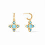 Julie Vos - Aquitaine Hoop &amp; Charm Earring, Iridescent Capri Blue