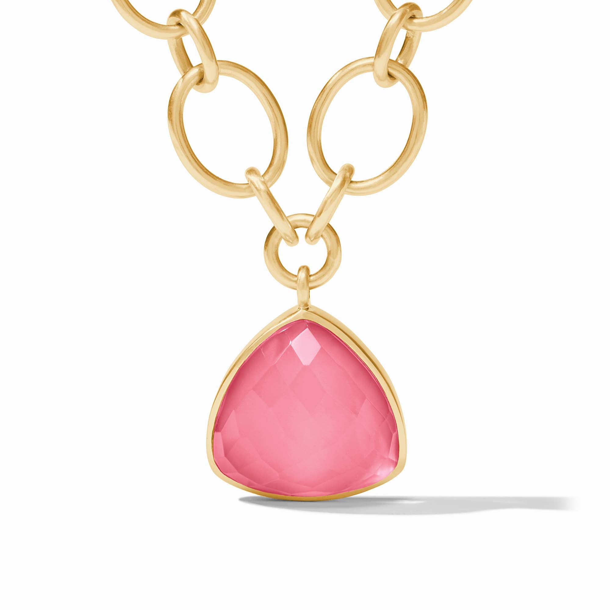 Julie Vos - Aquitaine Statement Necklace, Iridescent Peony Pink