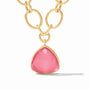 Julie Vos - Aquitaine Statement Necklace, Iridescent Peony Pink