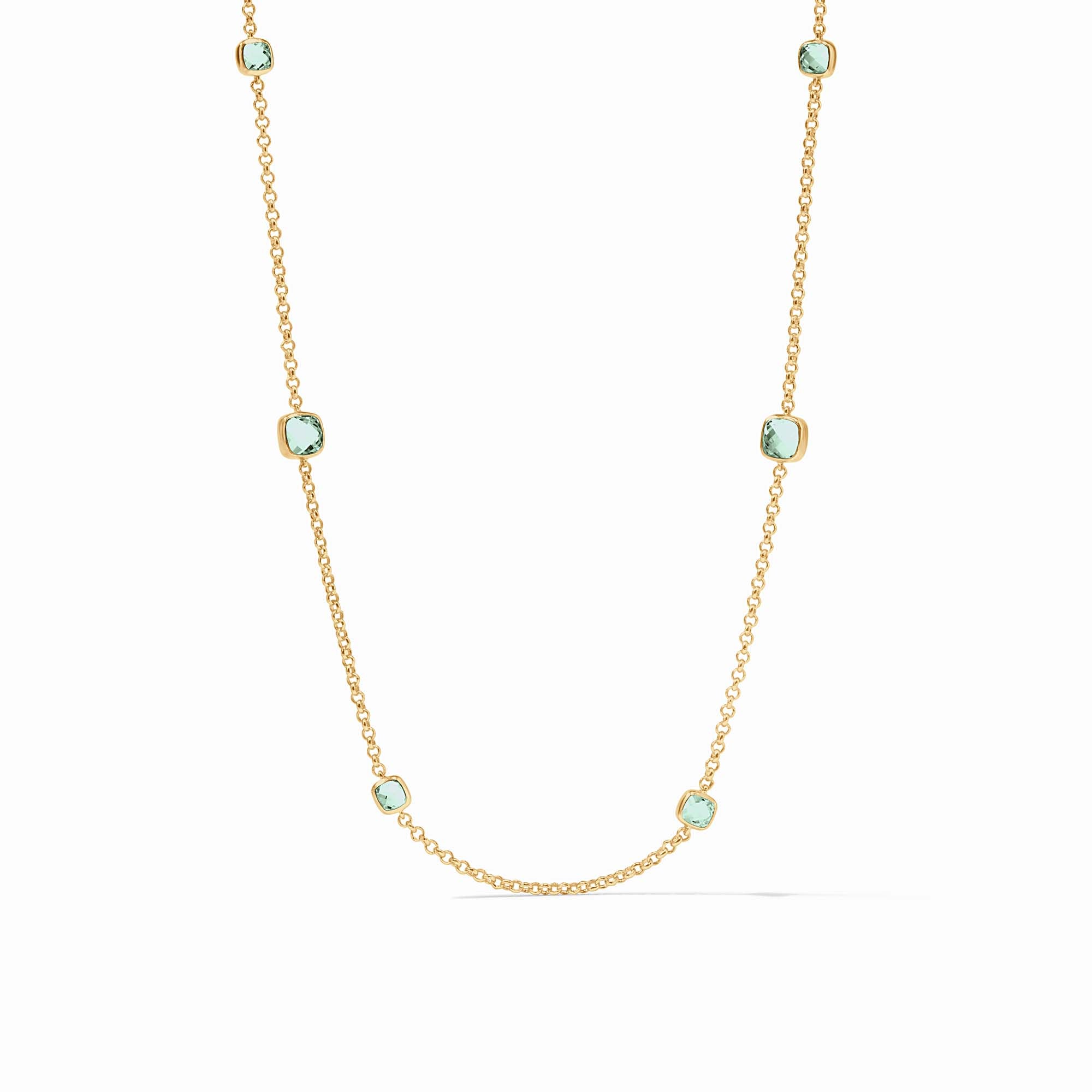 Julie Vos - Aquitaine Station Necklace, Aquamarine Blue