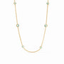 Julie Vos - Aquitaine Station Necklace, Aquamarine Blue