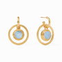 Julie Vos - Astor 6-in-1 Charm Earring, Iridescent Chalcedony Blue