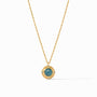 Julie Vos - Astor Solitaire Necklace, Iridescent Peacock Blue