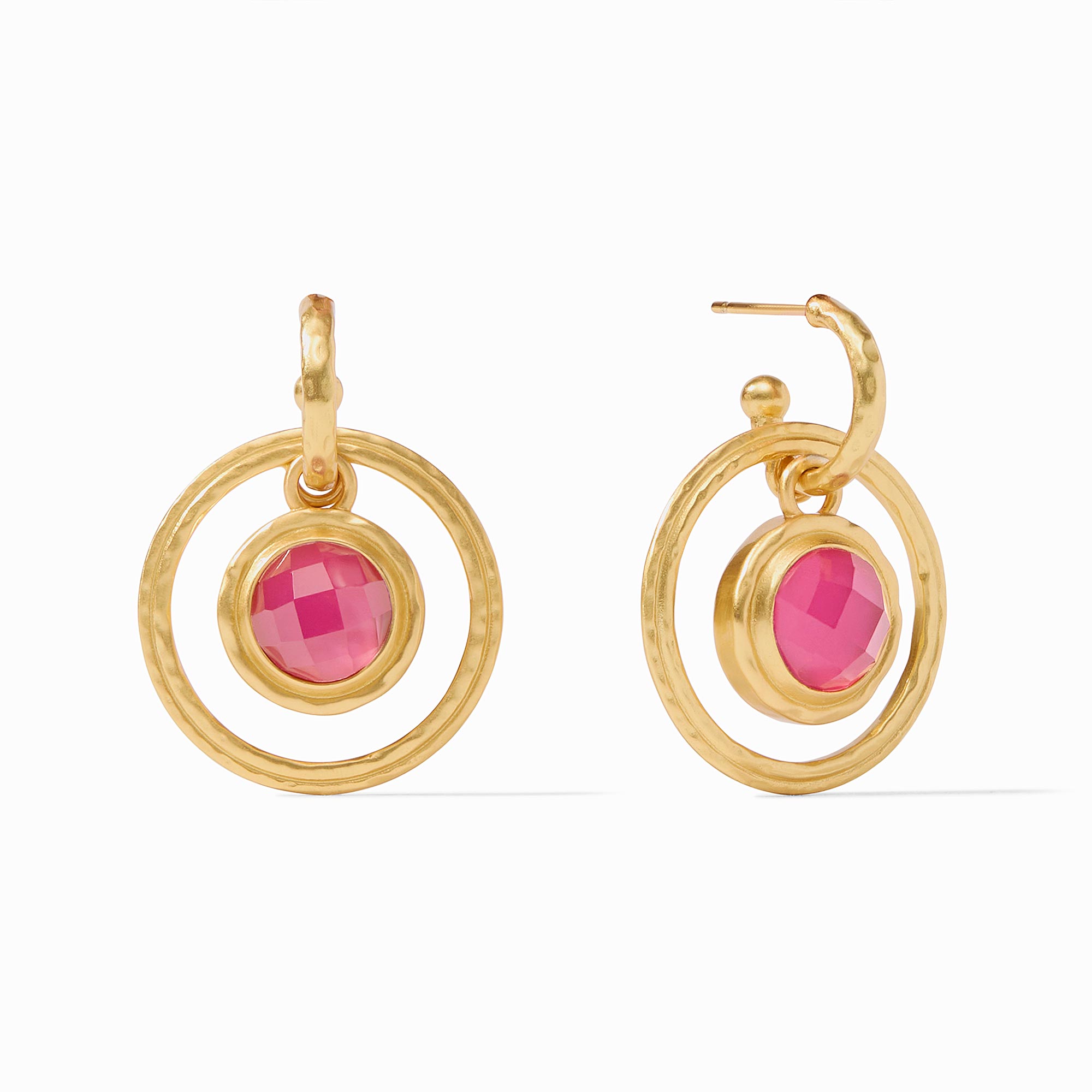 Julie Vos - Astor 6-in-1 Charm Earring, Iridescent Raspberry
