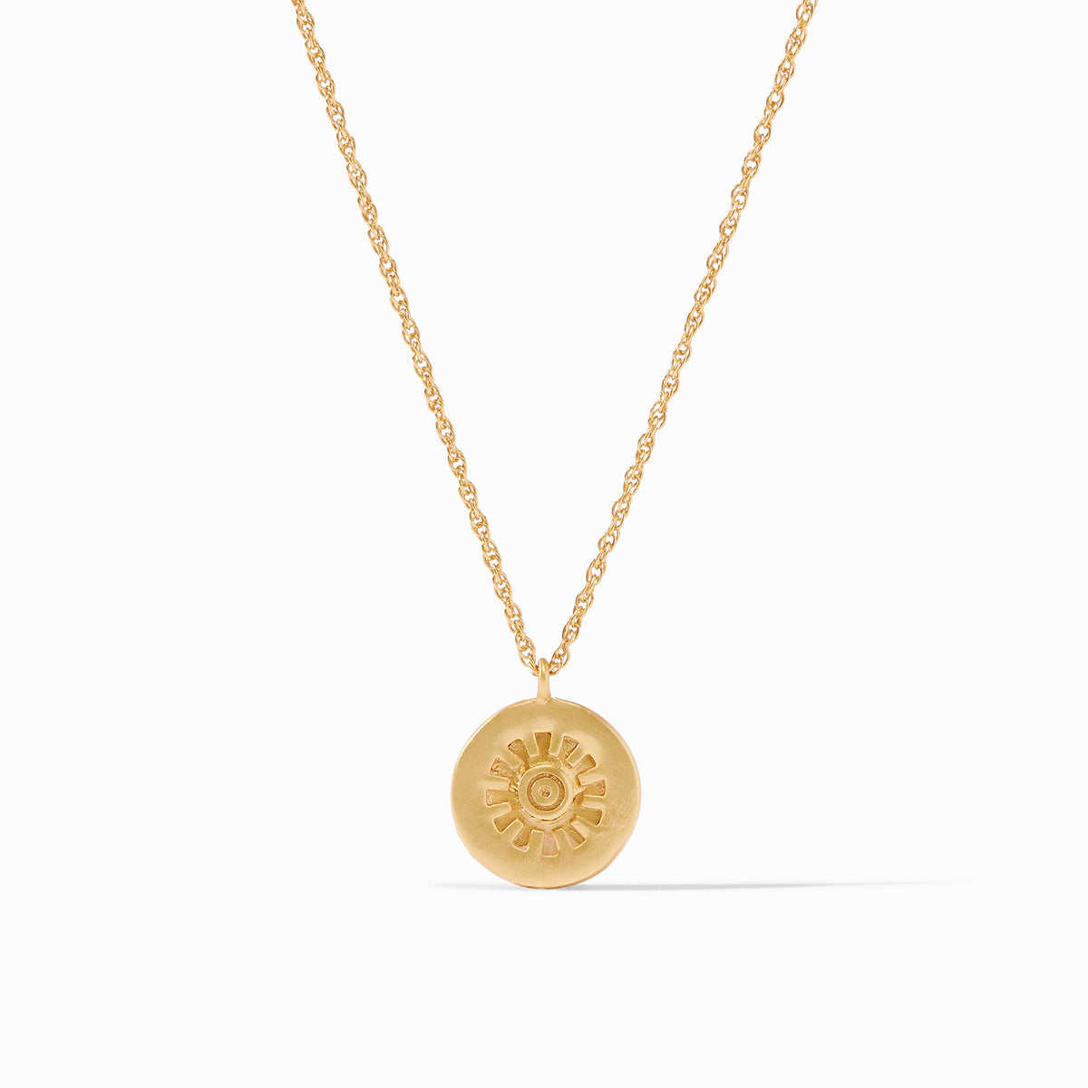 Aurora Solitaire Necklace showing reverse side; carousel