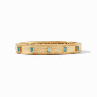 Aurora Stone Hinge Bangle in Bahamian Blue CZ