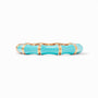 Bamboo Hinge Bangle Bahamian Blue Enamel