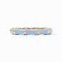 Bamboo Hinge Bangle Chalcedony Blue Enamel