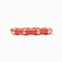 Bamboo Hinge Bangle Coral Enamel