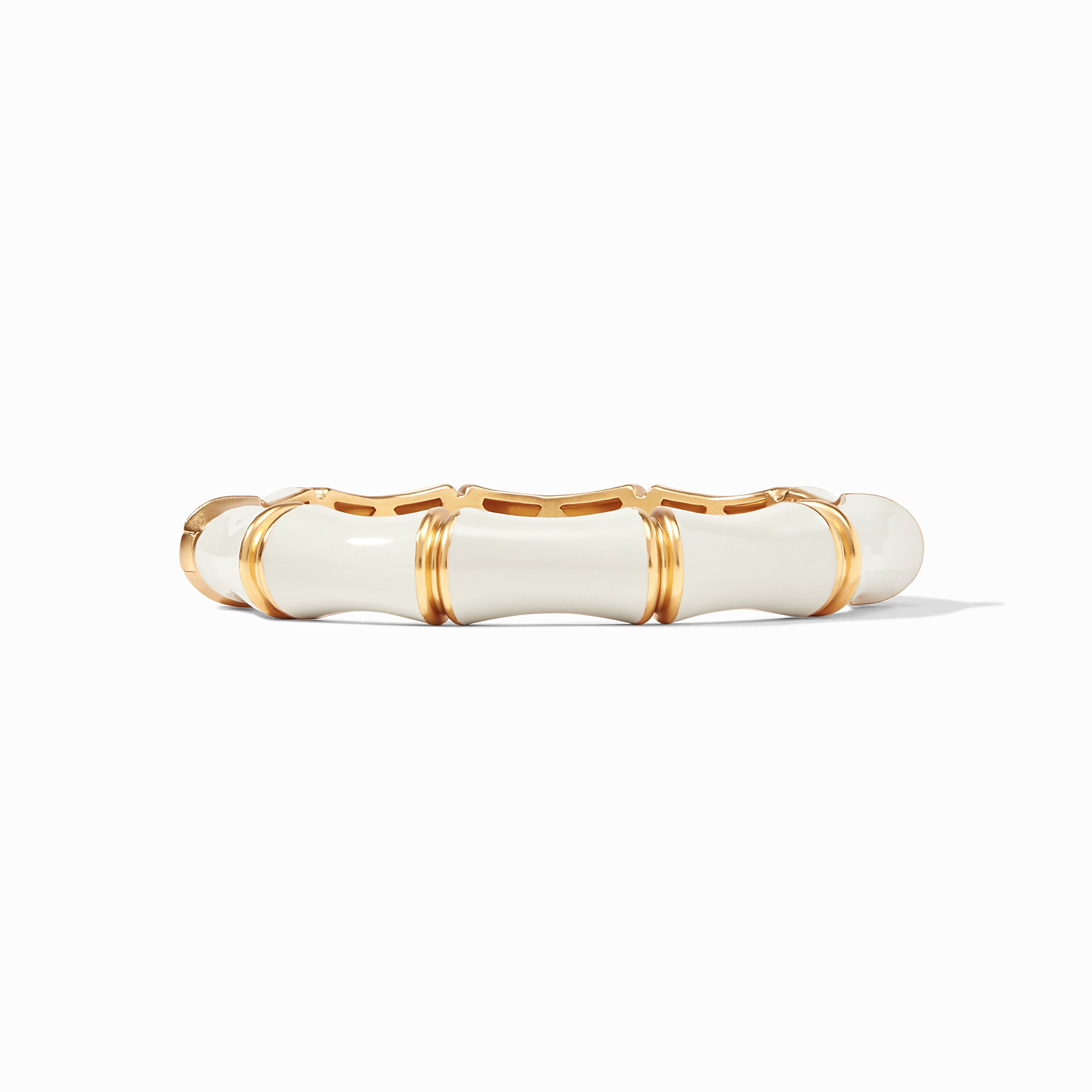 Bamboo Hinge Bangle Ivory Enamel