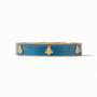 Julie Vos - Bee Enamel Hinge Bangle, Denim Blue Enamel