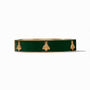 Julie Vos - Bee Enamel Hinge Bangle, Jade Green Enamel