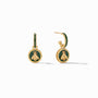 Julie Vos - Bee Cameo Hoop &amp; Charm Earring, Jade Green Enamel