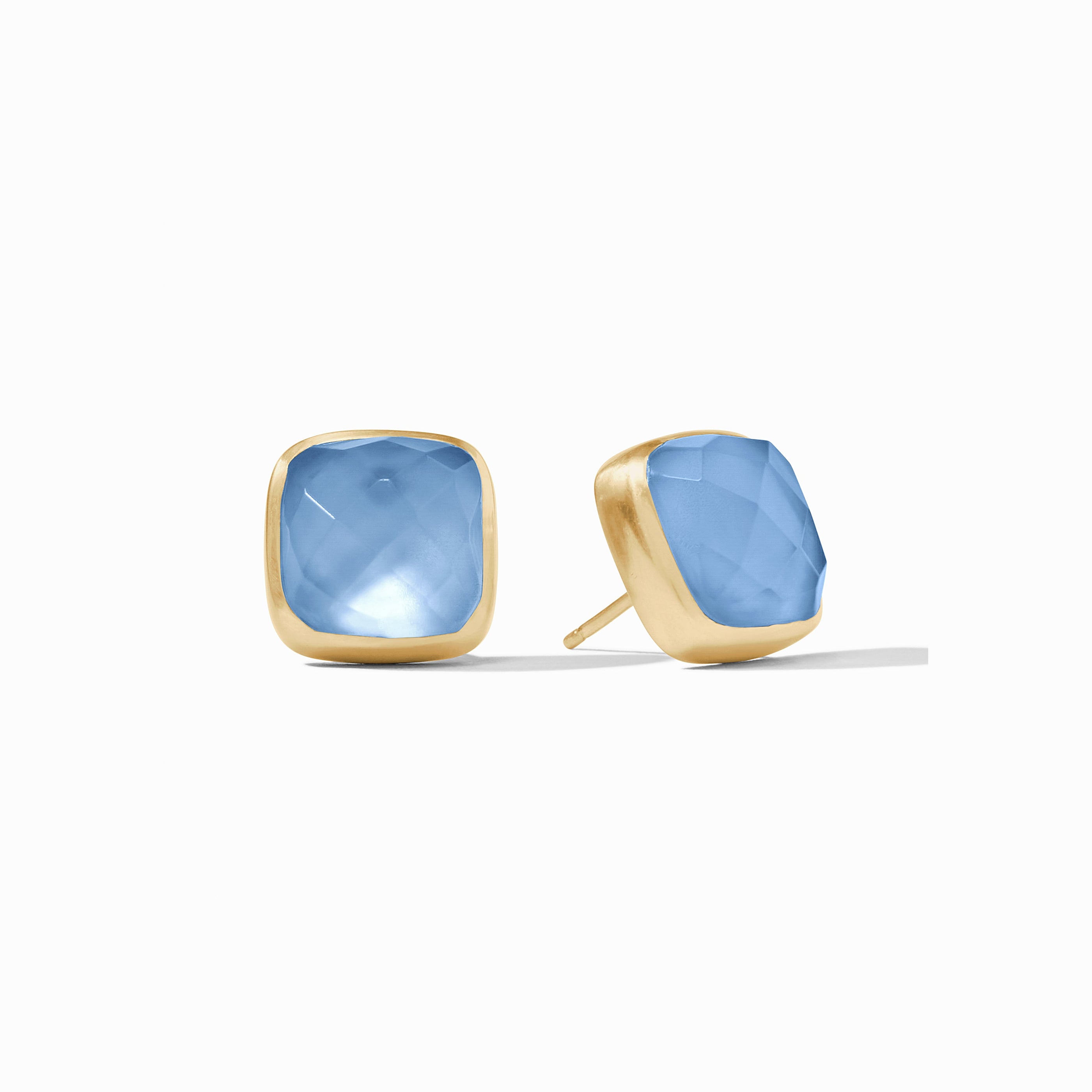 Julie Vos - Catalina Stud, Iridescent Chalcedony Blue