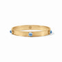 Julie Vos - Catalina Stone Bangle, Iridescent Chalcedony Blue / Large