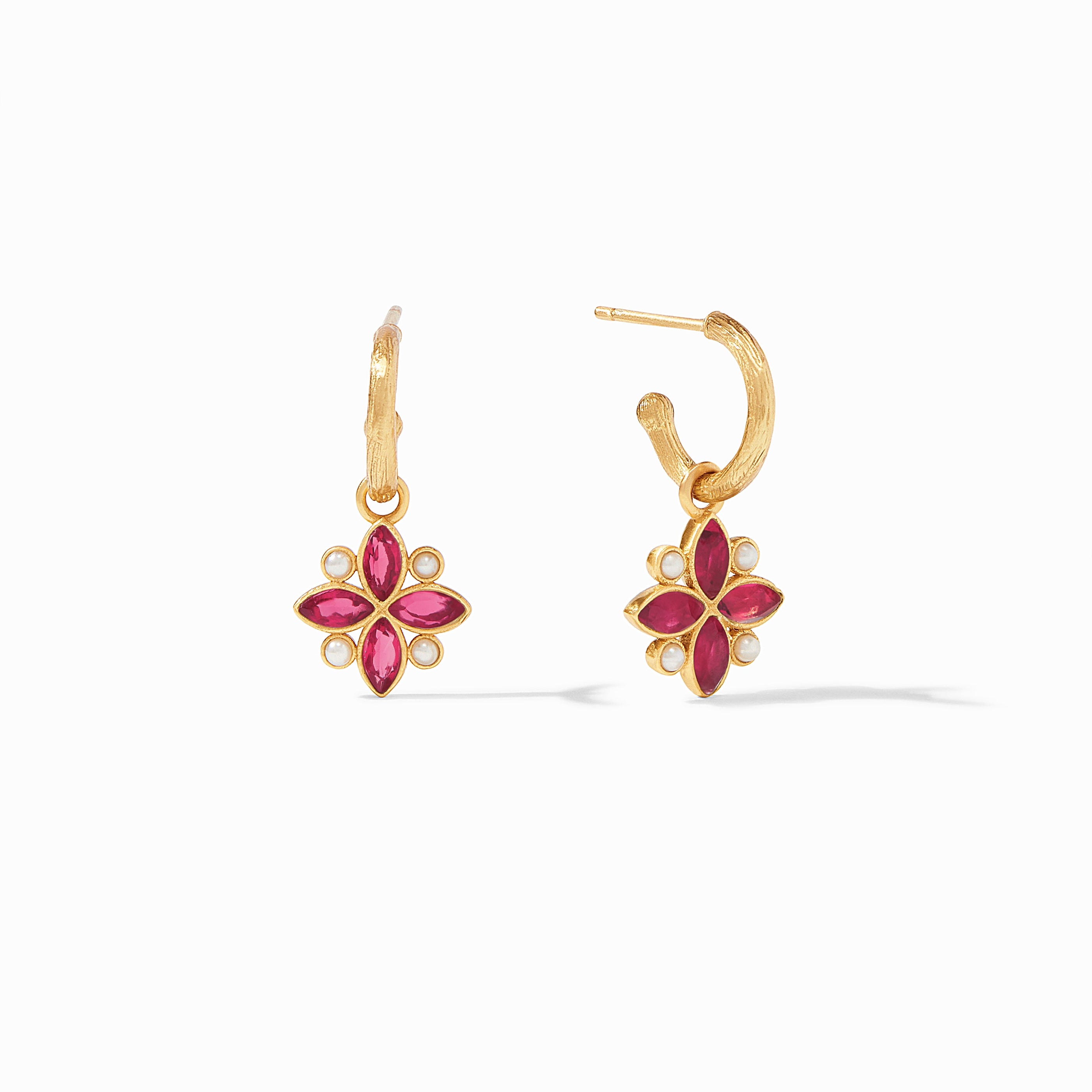 Julie Vos - Charlotte Hoop &amp; Charm Earring, 