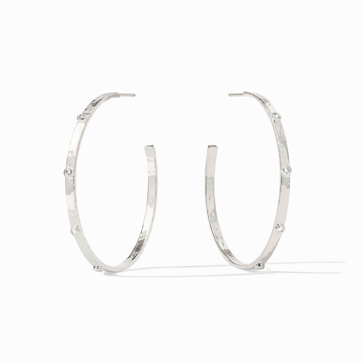 Crescent Stone Hoop
