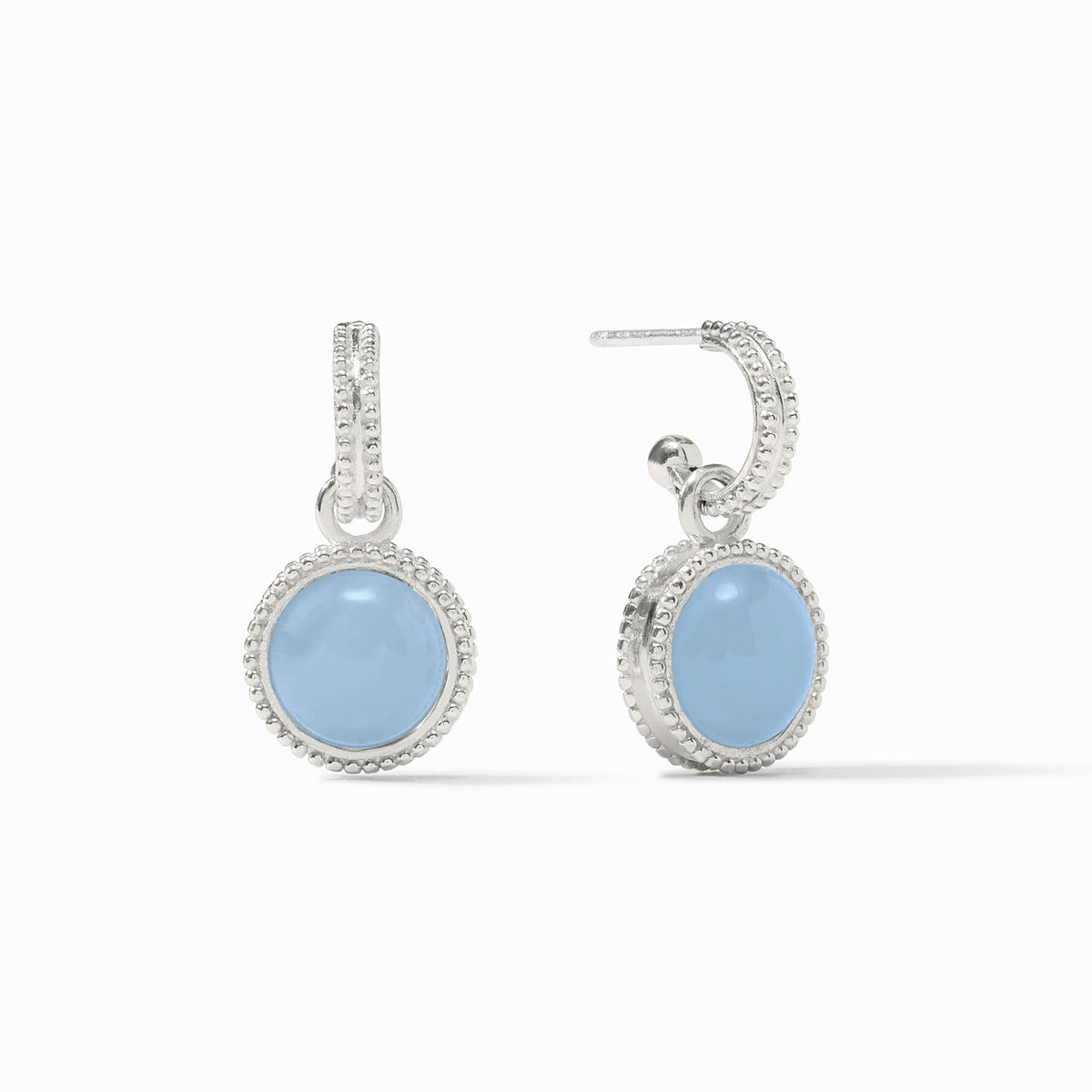 Fleur-de-Lis Hoop & Charm Earring