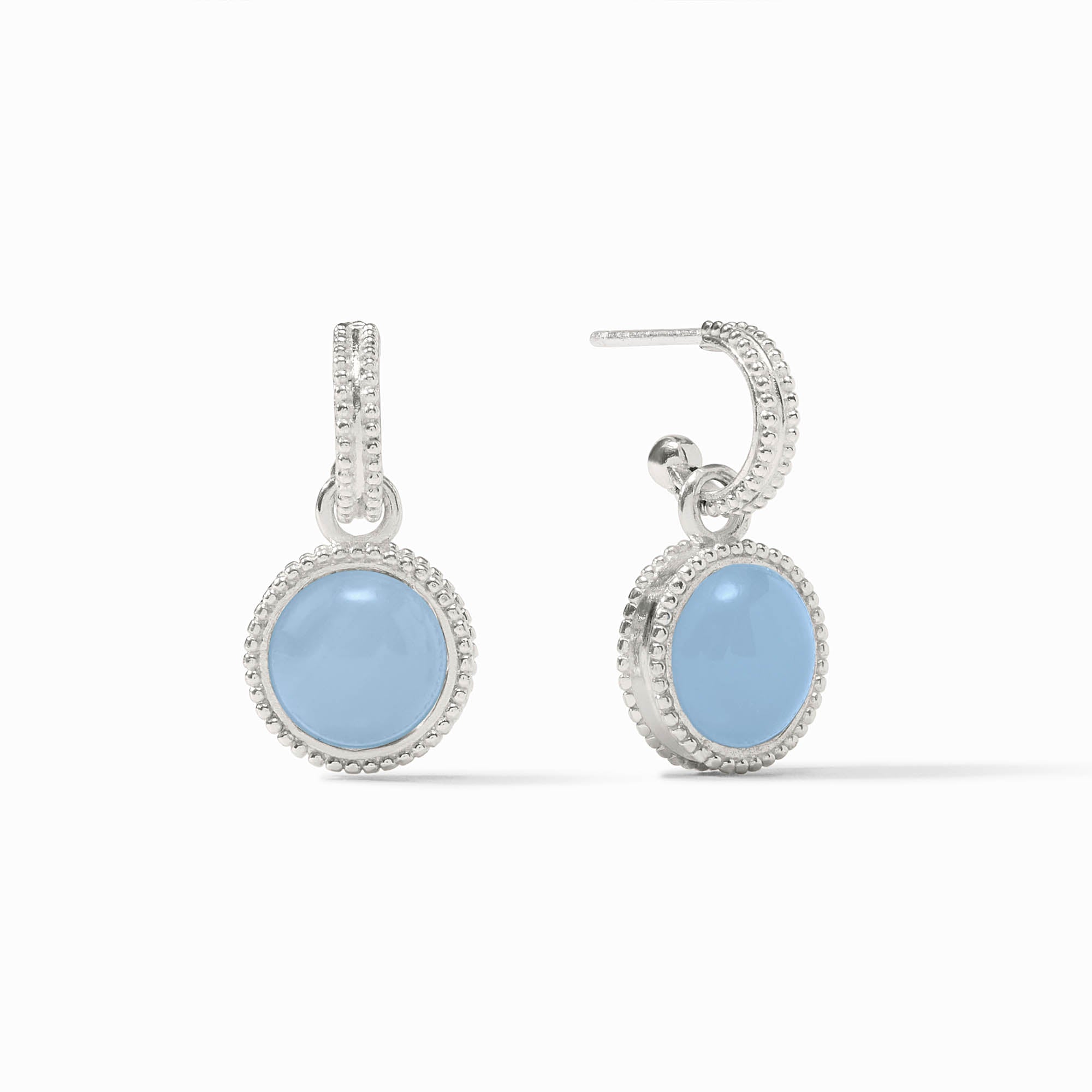 Fleur-de-Lis Hoop & Charm Earring