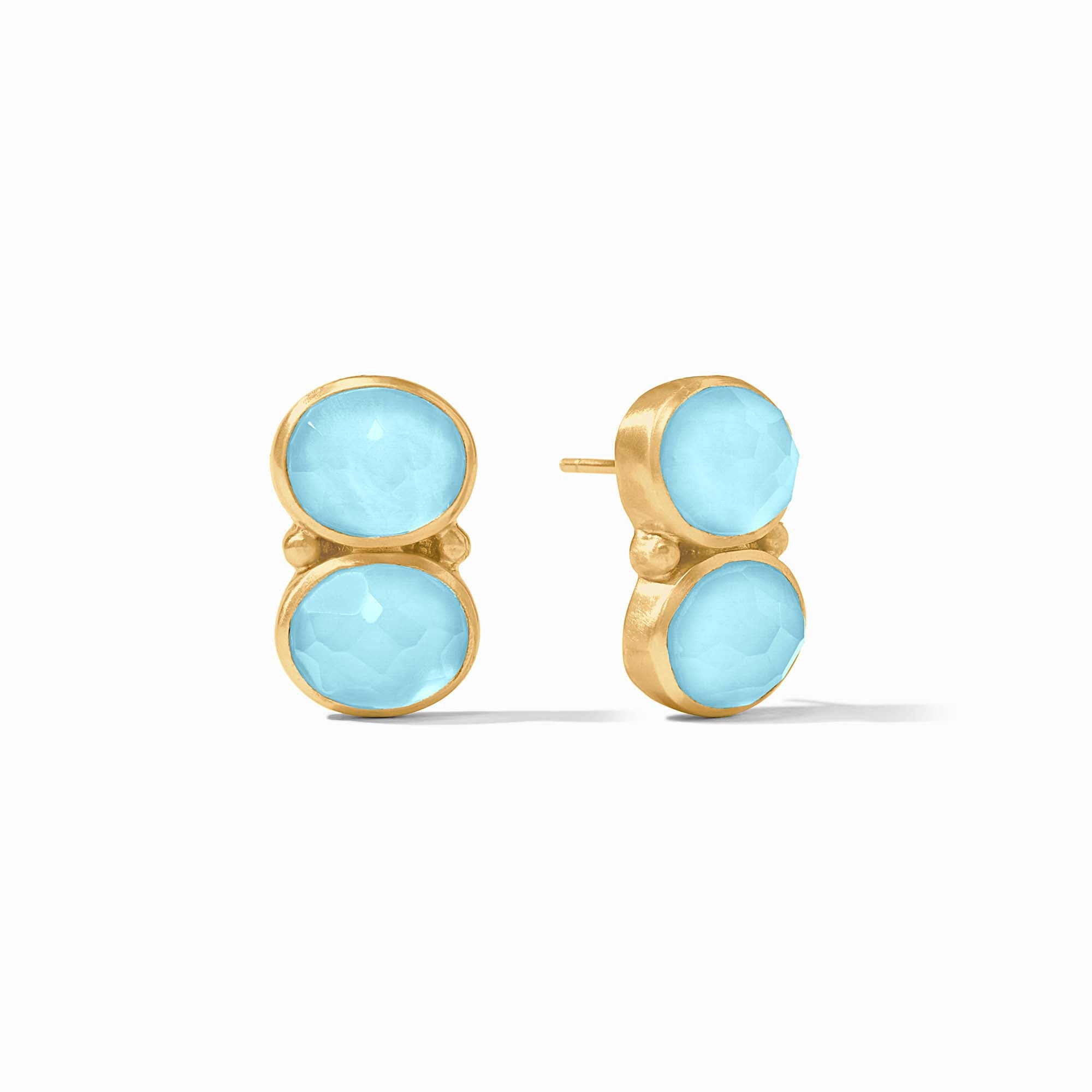 Julie Vos - Honey Duo Earring, Iridescent Capri Blue