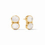 Julie Vos - Honey Duo Earring, Iridescent Clear Crystal