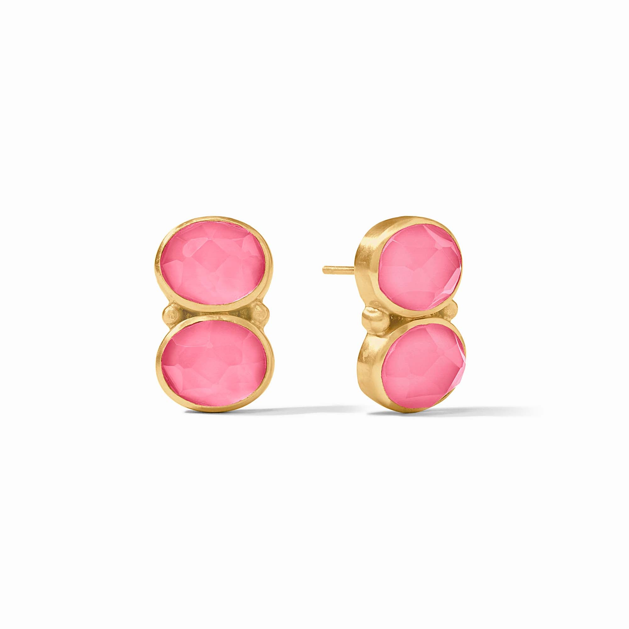 Julie Vos - Honey Duo Earring, Iridescent Peony Pink