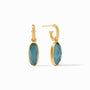 Julie Vos - Ivy Hoop &amp; Charm Earring, Iridescent Peacock Blue