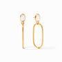 Julie Vos - Ivy Statement Earring, Iridescent Clear Crystal