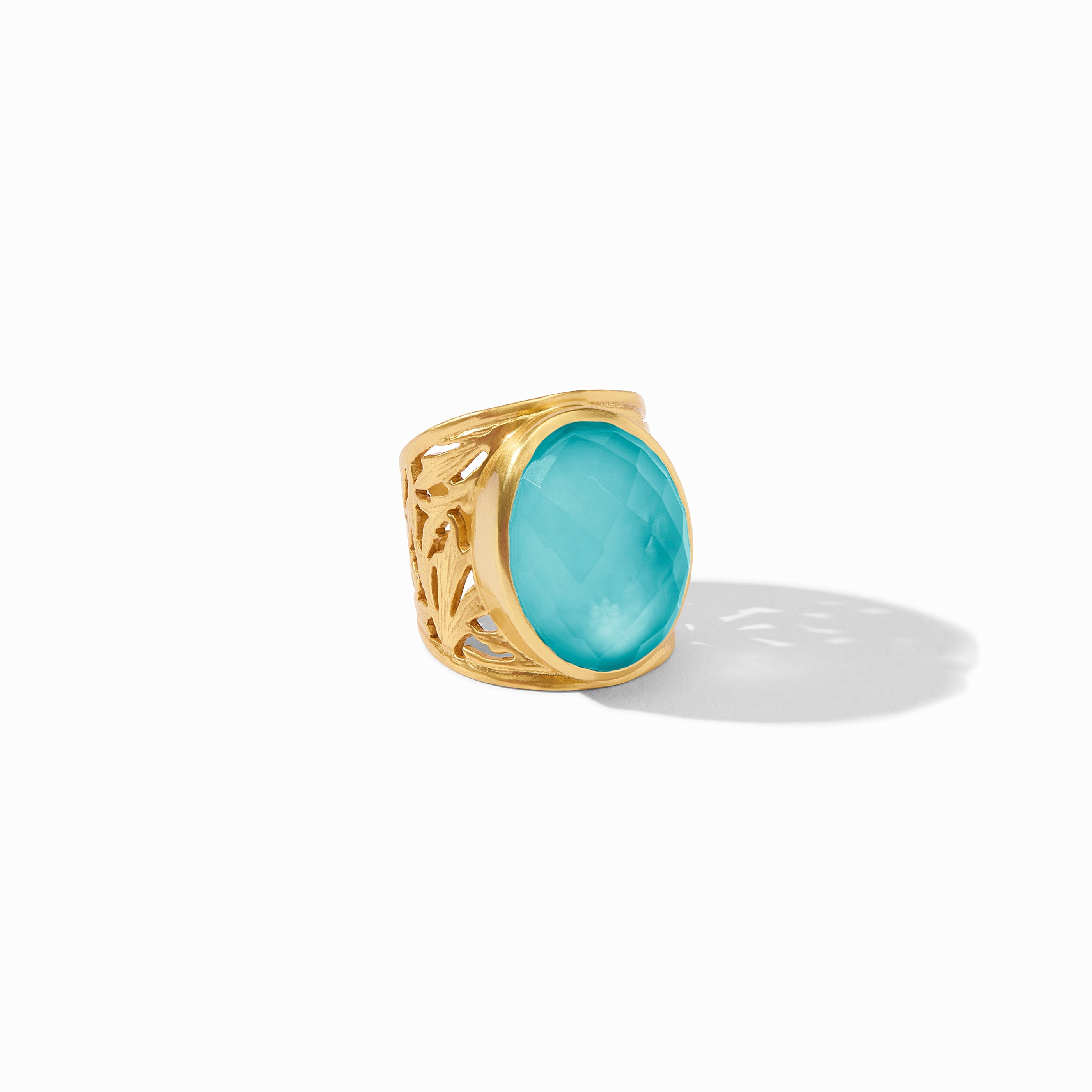 Julie Vos - Ivy Statement Ring, Iridescent Bahamian Blue / 9