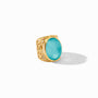 Julie Vos - Ivy Statement Ring, Iridescent Bahamian Blue / 9