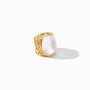 Julie Vos - Ivy Statement Ring, Iridescent Clear Crystal / 9