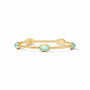Julie Vos - Ivy Stone Bangle, Iridescent Aquamarine Blue / Large