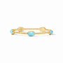 Julie Vos - Ivy Stone Bangle, Iridescent Capri Blue / Large