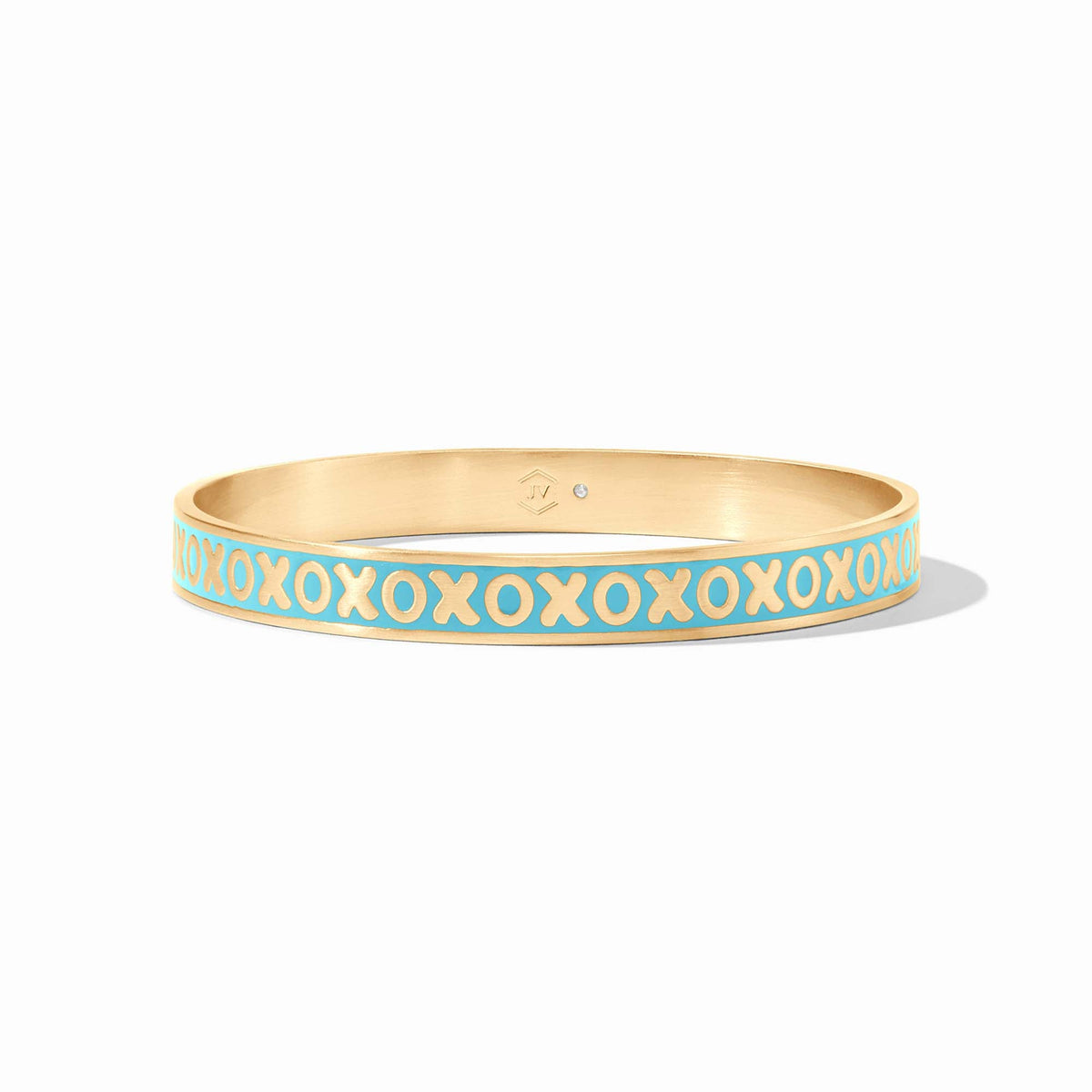 Julie Vos - XO Enamel Bangle, Bahamian Blue Enamel / Large