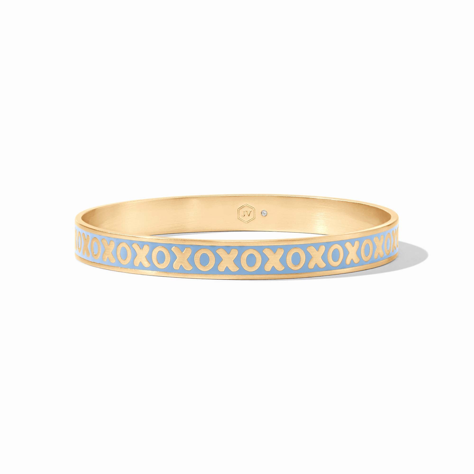 Julie Vos - XO Enamel Bangle, Chalcedony Blue Enamel / Large