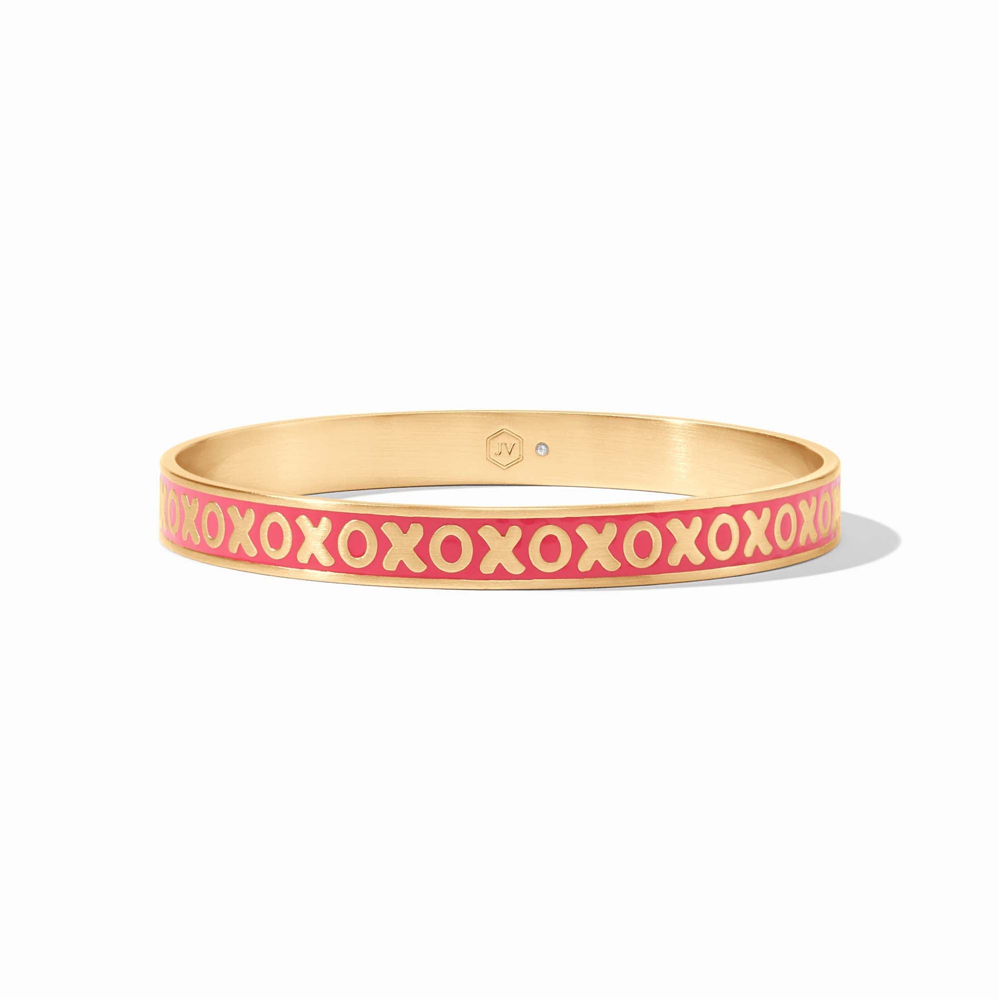 Julie Vos - XO Enamel Bangle, Peony Pink Enamel / Large