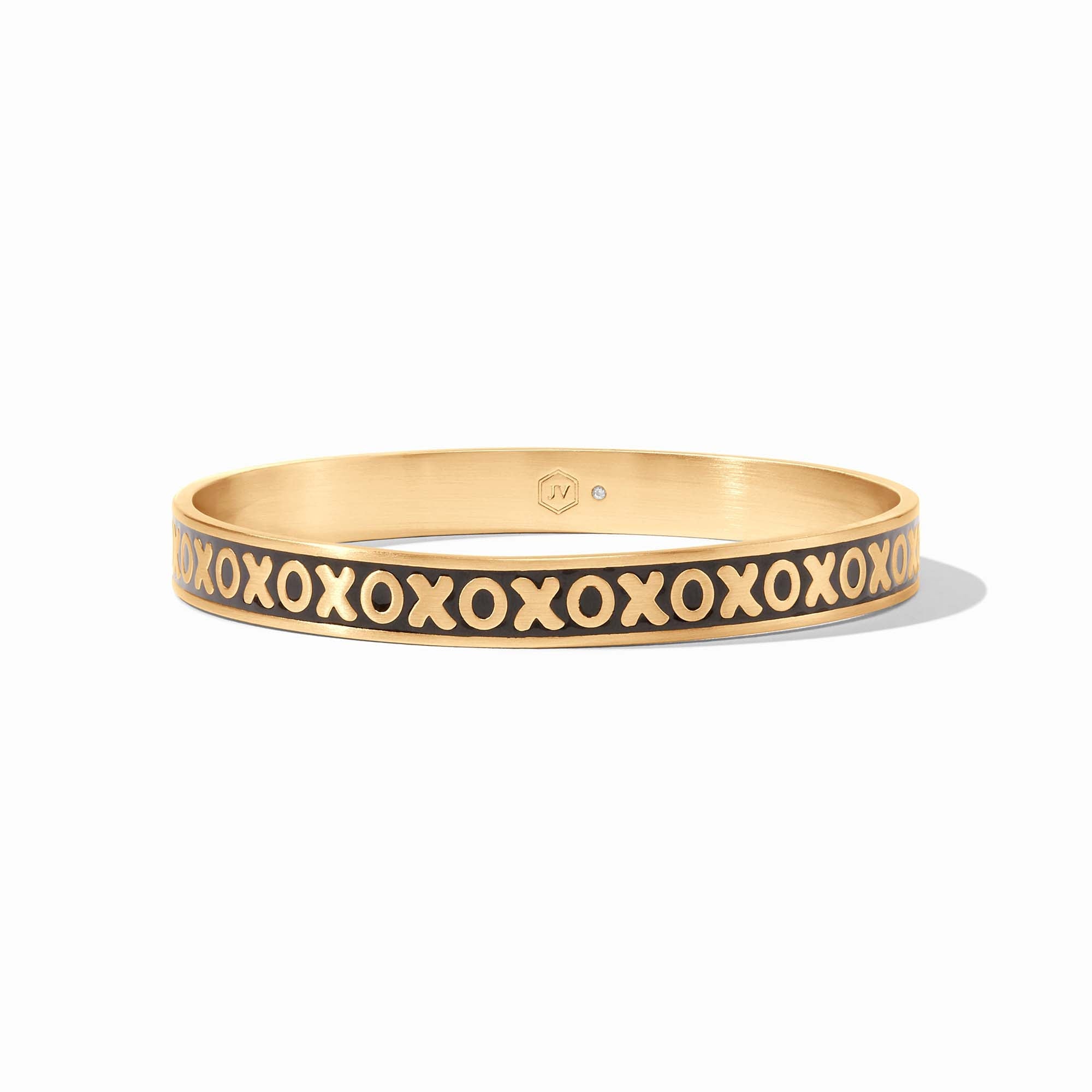 Julie Vos - XO Enamel Bangle, Obsidian Black Enamel / Large